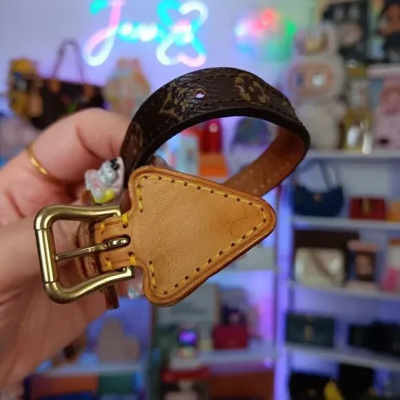 Louis Vuitton Brown Monogram Vachetta Leather Theda Bracelet - Picture 4 of 8